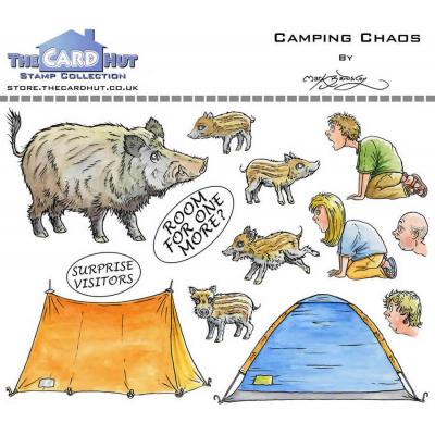 The Card Hut Great Outdoors Clear Stamps - Camping Chaos